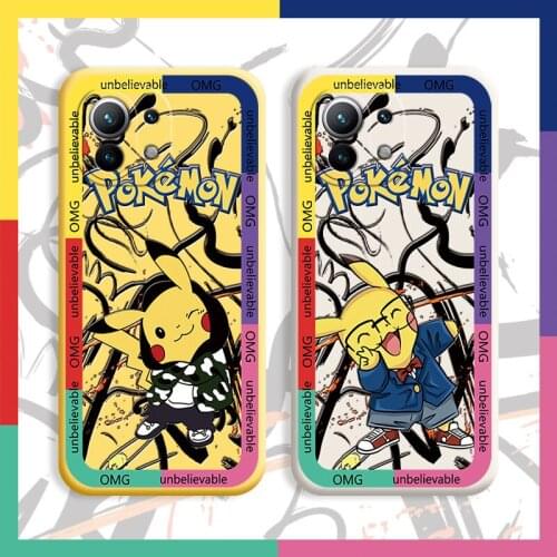 2021 News Pokemon Charmander Squirtle Pikachu Phone Case for XIAOMI 9 9SE 10 10S 11 11Pro Cute Cartoon Silicone Case Couples