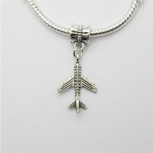 Wholesale lots 25pcs fit Pandora charms bracelet DIY pendant beads dangle Aircraft charm pendants for jewelry making