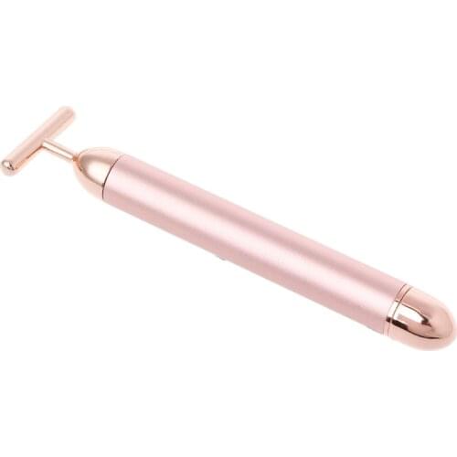 Pink New Beauty Bar Facial Roller Face Skin Vibration Skincare Massager Device Tool Face Lift Tools Fashion