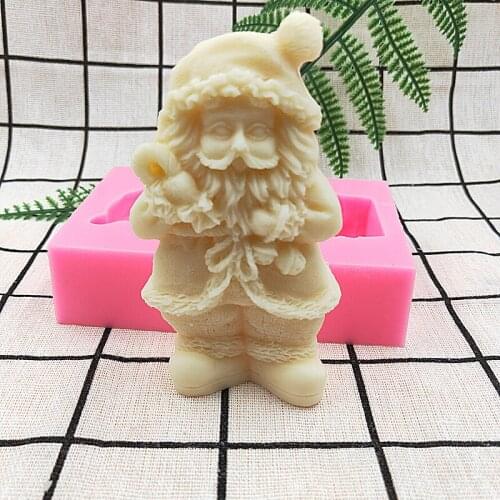 Santa Claus Resin Clay Silicone Mold for Candy Chocolate Biscuit Cake Decorating Tools