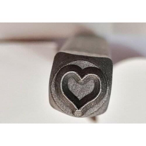 6mm heart Design Metal Stamps Hand Punch, Jewelry, Crafts Stamping Tool