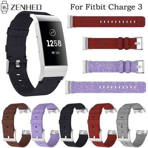 Woven Canvas Sport Band Strap For Fitbit Charge 3 Watch Strap Replacement Watchband for Fitbit Charge3 Smart Watch Wristbands