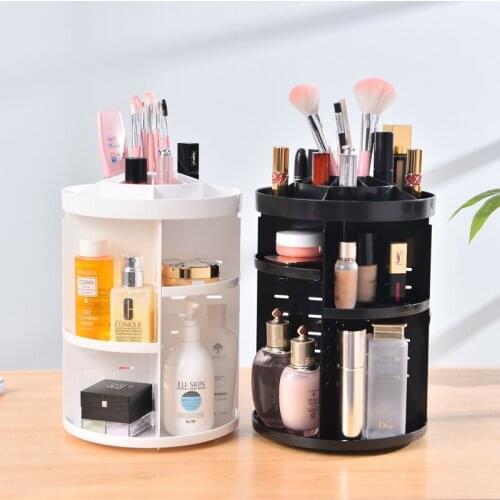 Rotating Makeup Frame Plastic Cosmetic Case Cosmetic Storage Box Dressing Table Storage Rack