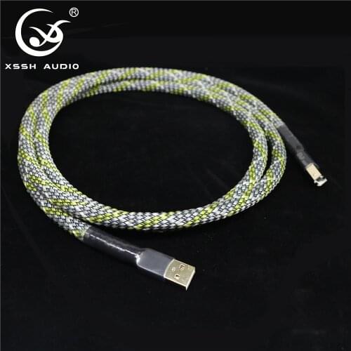 XSSH USB cable otg date digtal USB2.0 USB3.0 C cables Audio DIY Copper Gold plated USB A to USB B Audio cable Cord Wire