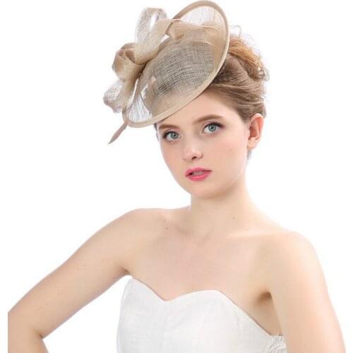 Women Banquet Wedding Fedoras Hat Female Elegant British Retro Fedora Cap Lady Royal Ascot Fascinator Bride Headwear Hats H7109