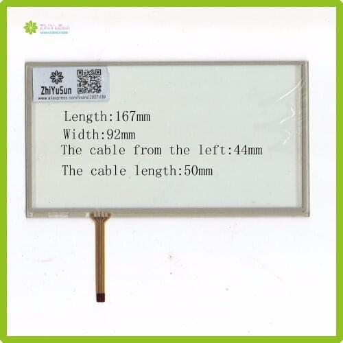 ZhiYuSun HLD-TP-1052 7Inch 167mm*92mm 4Wire Resistive TouchScreen Panel Digitizer 167*92 this is compatible For CAR DVD