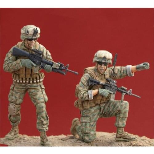 1/35 scale Modern US Tactical Team 2 people miniatures Resin Model Kit figure Free Shipping