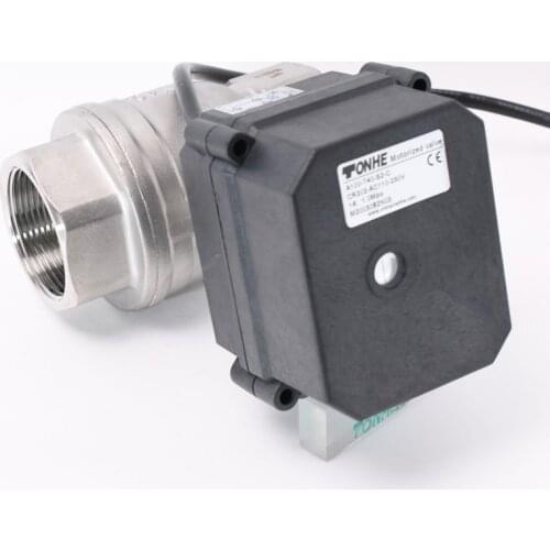 2 Way Motorized Ball Valve 110-230VAC 1-1/4'' DN32 SS304 Full Bore Electric Valve With Position Indicator Auto Return