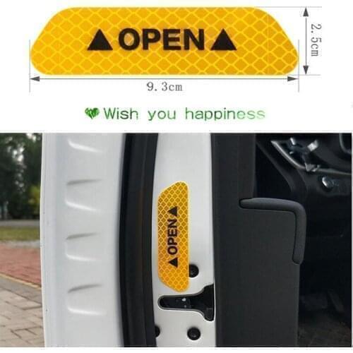 4Pcs/set Car Motorcycle Door Stickers Safety Warning For Vauxhall Opel Astra G/GTC/J/H Corsa Antara Meriva Zafira Insignia Mokka