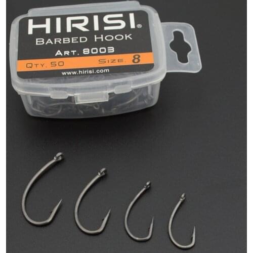 50pcs/Box Coating High Carbon Stainless Steel Circle Barbed Carp Fishing Hooks Set Pack Barbed Fishhook Jig Hook Fishing Tackle