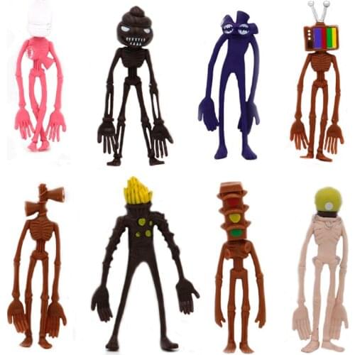 8Pcs/Set Siren Head Toy Decor Action Sirenhead Figure Horror Model Doll Sculpture Urban Legend Foundation Toy Kids Gift