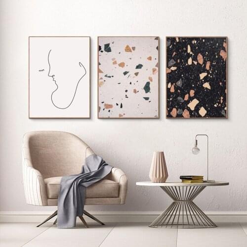 Abstract Face Line Drawing Picture Home Decor Nordic Canvas Painting Wall Art Figure Posters and Print for Living Room