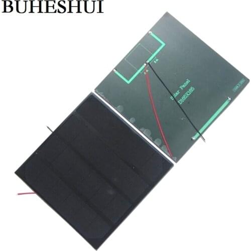 BUHESHUI 4.5W 6V Solar Cell Monocrystalline Solar Panel Module With Cable /Wire DIY Solar Charger For 3.7V Battery 165*165MM