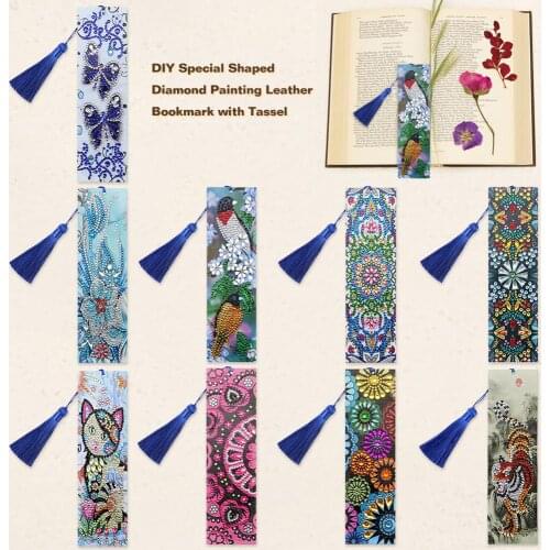 Paper Bookmark Stationery Bookmarks Book Holder Message Card School Supplies Papelaria DIY Special Shaped Diamond Painting