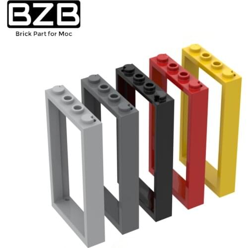 BZB MOC 60596 1x4x6 Door Frame Creative High Tech Building Block Model Kids Toys DIY Brick Parts Best Gifts