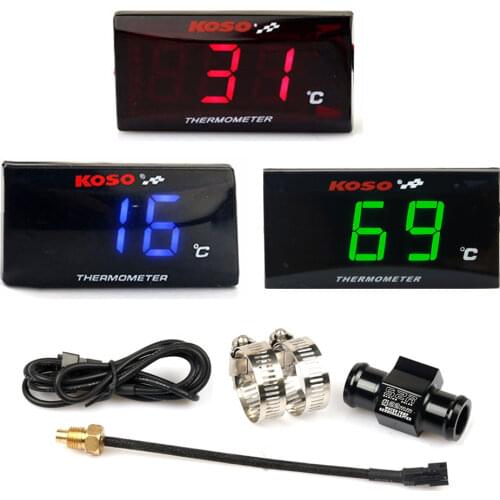 Motorcycle Water Temperature Gauge Universal Digital Display Sensor Adapter For YAMAHA HONDA KTM DUCATI KOSO Thermometer