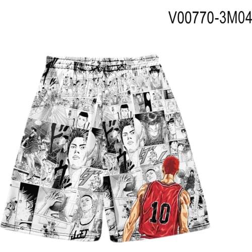 Kids Shorts Summer Loose Men Casual Short Japanese Anime Clothes Oversized Sakuragi Hanamichi Beach Shorts Students Fashion