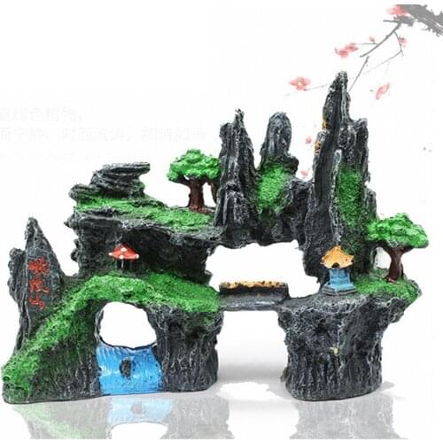 Resin Simulation Rockery Artificial Hill Aquarium Fish Tank Landscape Ornaments