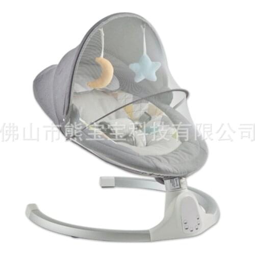 Smart Electric Baby Cradle Crib Rocking Chair Baby Bouncer Newborn Calm Chair Bluetooth with Belt Remote Control