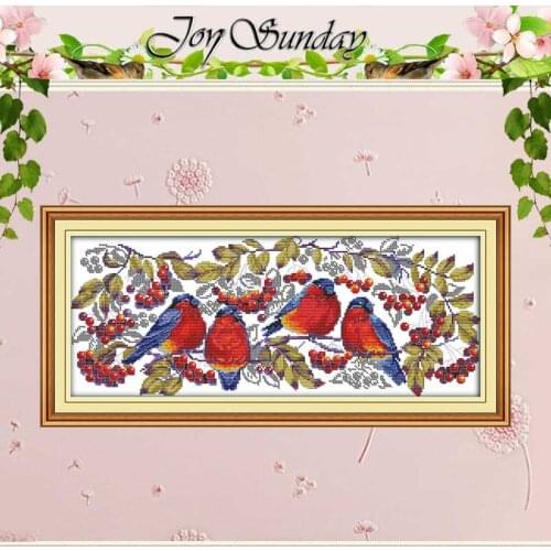 Red covered with branches counted Cross Stitch 11CT 14CT Cross Stitch Set Wholesale DIY Cross-stitch Kit Embroidery Needlework