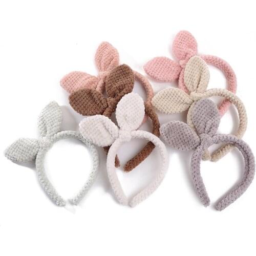 New version of the lavarse la cara diadema hoop bow pearl headwear Rabbit ear hair band makeup lady hair band hair accessories