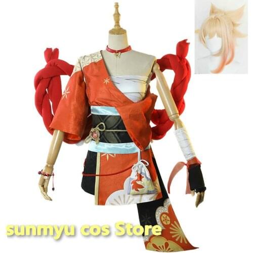 New Character Game Genshin Impact Yоimiya Cosplay Costume Halloween