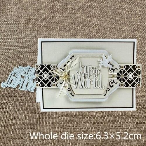 New Design Craft Metal Cutting Die new joy to the world letter Scrapbooking DIY Album Paper Card Craft Embossing Die Cuts