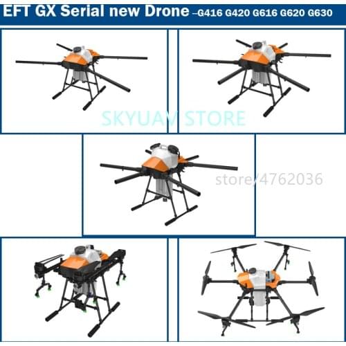 2021 New EFT GX Series Changeble Combination Drone Frame for Installing 16L 20L 25L 26L 30L Agriculture Drone UAV
