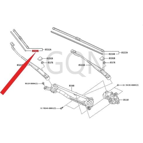 Right wiper rubber strip 2000-Toy ota SCI ONX DIS TUR BAN CRU ISE RSP ADE Left front wiper blade Left and right wiper blade