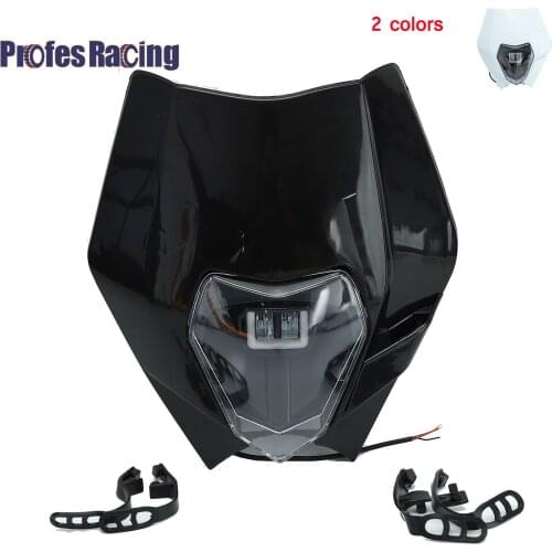 Supermoto LED Headlight Headlamp Head Lamp for EXC EXCF SX SXF XC XCF XCW XCFW 125 150 250 300 350 450 530 MX Dirt Bike Enduro