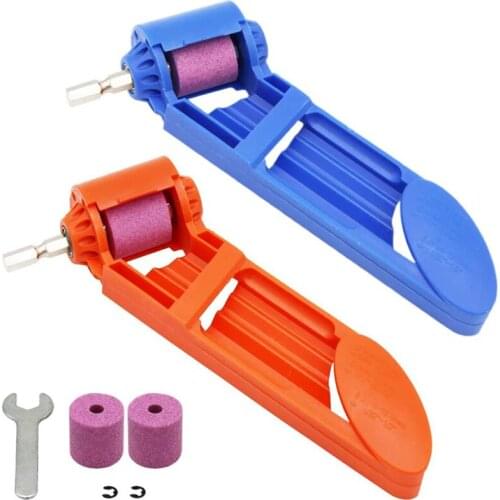 1Set Blue or Orange Corundum Grinding Wheel Bit Tool Portable Drill Bit Sharpener Twist Drill Bit Sharpening machine 2-12.5mm