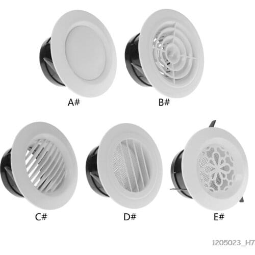 Air Vent Extract Valve Grille Round Diffuser Ducting Ventilation Cover 100mm 5 Size