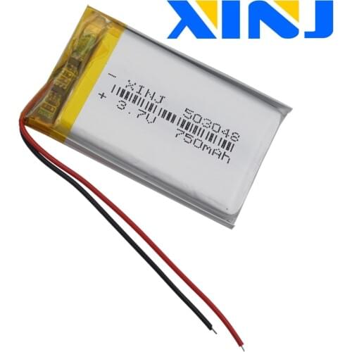 XINJ 3.7V 750 mAh Lithium Polymer Rechargeable LiPo Battery 503048 For GPS Music player MP4 Driving recorder Camera Car DVR DVC