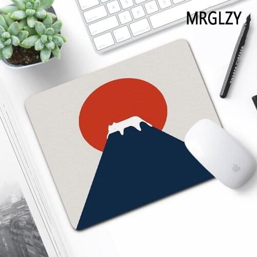 Japanese Mount Fuji Art Small Mouse Pad Gaming Accessories Notebook Keyboard Pad Desk Mat Rugs Desktop Non-slip MousePad for LOL