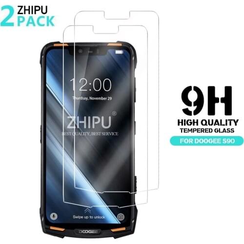 2 Pcs Tempered Glass For Doogee S90 Pro Glass Screen Protector 2.5D 9H Premium Tempered Glass For Doogee S90 Protective Film