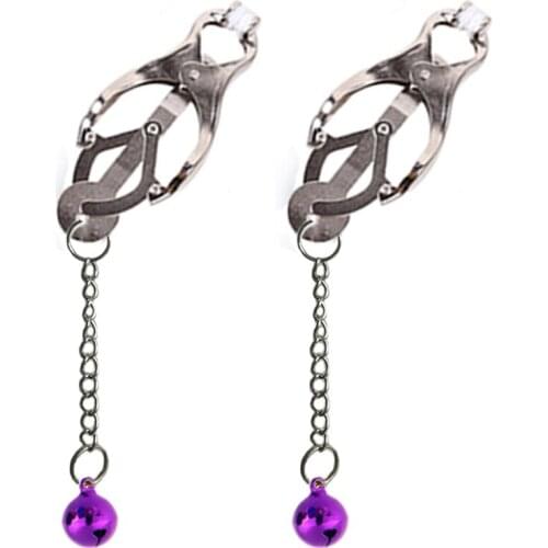 Nipple Clamps Metal Chain Sex Toys BDSM Breast Clamps With Bell Adult For Women