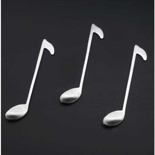 1PC Music Note Stainless Steel Coffee Spoon Ice Cream Tea Coffee Cocktail Teaspoons Mixing Spoon Kitchen Accessories OK 0583