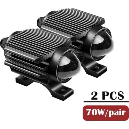 2pcs 70W motorcycle LED lights motion lights spotlight laser headlights