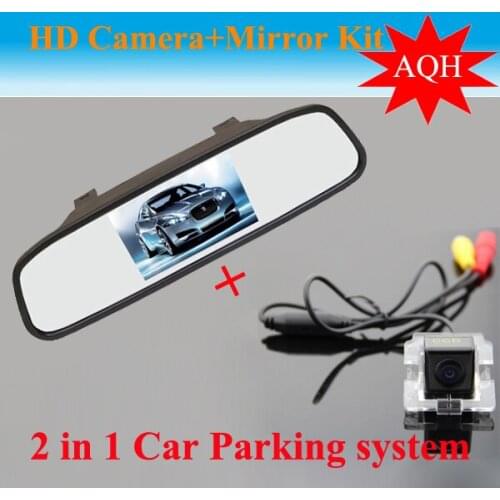 2 in1 Car rear view camera For Mitsubishi Outlander Car backup parking camera + 4.3inch car rearview monitor mirror LCD TFT