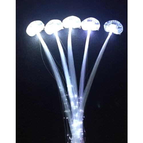 2018 wedding Decoration Light-up Fiber Led Hair white wig Lights Rave for halloween christmas Party led Accessories 30pcs/lot