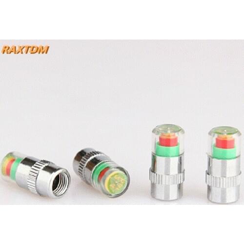 4PCS 2.0Bar 30PSI Car Auto Tire Pressure Monitor Valve Stem Caps Sensor Indicator Eye Alert Diagnostic Tools Kit