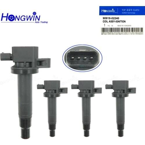 4 Pcs 90919-02240 Ignition Coils Fits Toyota Scion xA xB Yaris Echo Prius 1.5 9091902240 90919T2003 90919-T2003 UF316 ADT31494C