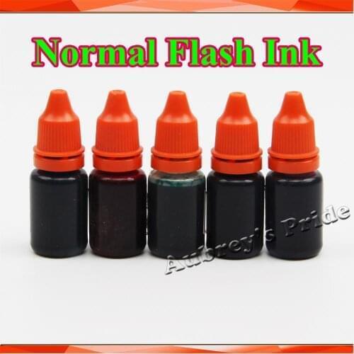 50ML (5bottle x 10ML) Flash Ink of Photosensitive Flash Stamping Machine Kit Selfinking Make Seal