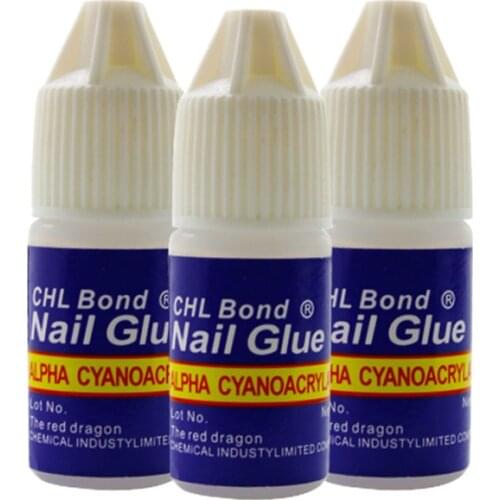500PCS wholesale excellent 3g Acrylic Nail Art Beauty Glue False Tip Manicure nail care Clear adhesive glue bonder free shipping