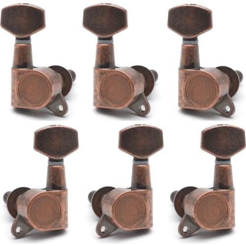 6PCS/set 3R3L bronze-coloured Acoustic guitar strings button Tuning Pegs Keys Tuners Machine Heads Guitar Parts