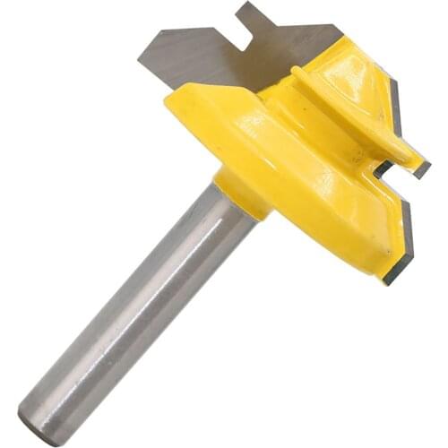 8mm Shank 45 Degree Milling Cutter Router Bit Wood Carbide Woodworking Trimming Engraving Carving Cutting Tenon Knife