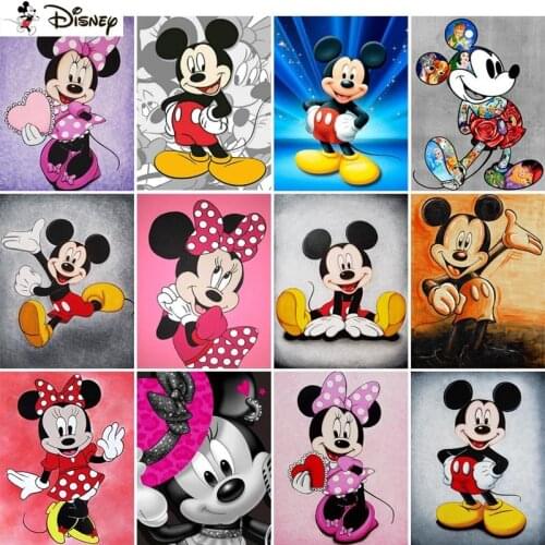 Disney 5D DIY Diamond Embroidery Full Display "Cartoon Mickey Mouse" Diamond Painting Square/Round Rhinestones Decor Art