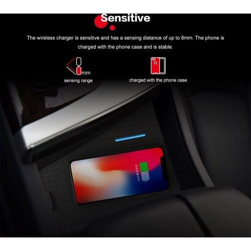 Qi Car Wireless Charger For iPhone Xs Max Xr X Samsung S10 S9 for Audi Q7 2016-2018 Intelligent Infrared Fast Phone Holder