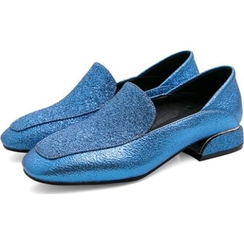 BLXQPYT 2019 Pumps Women Shoes Round Toe Square Heel Pumps Casual Single Shoes Classic Shoes Small and Lage Size 30-45 168-5