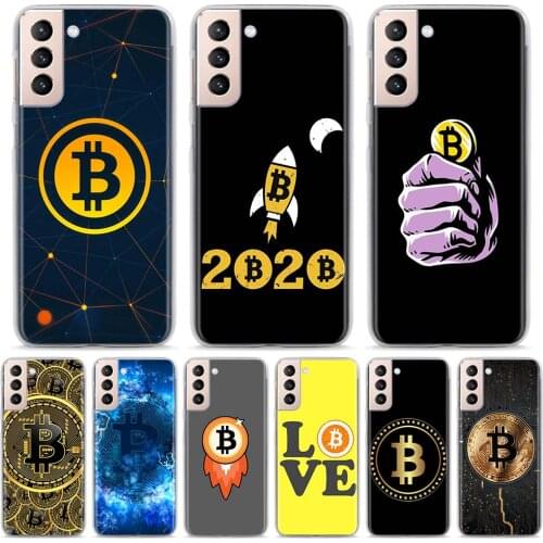 I Love Accept Bitcoin Phone Case for Samsung Galaxy S20 FE S10 Plus S21 Ultra S10e S8 S9 Plus Hard PC Cover Bumper Funda